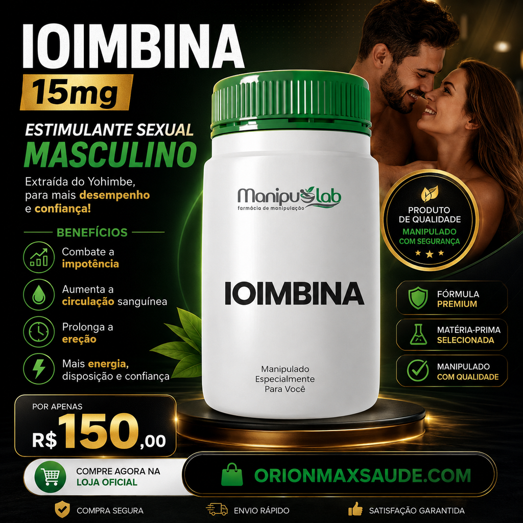Ioimbina 15mg — Estimulante Sexual Masculino | Manipulab