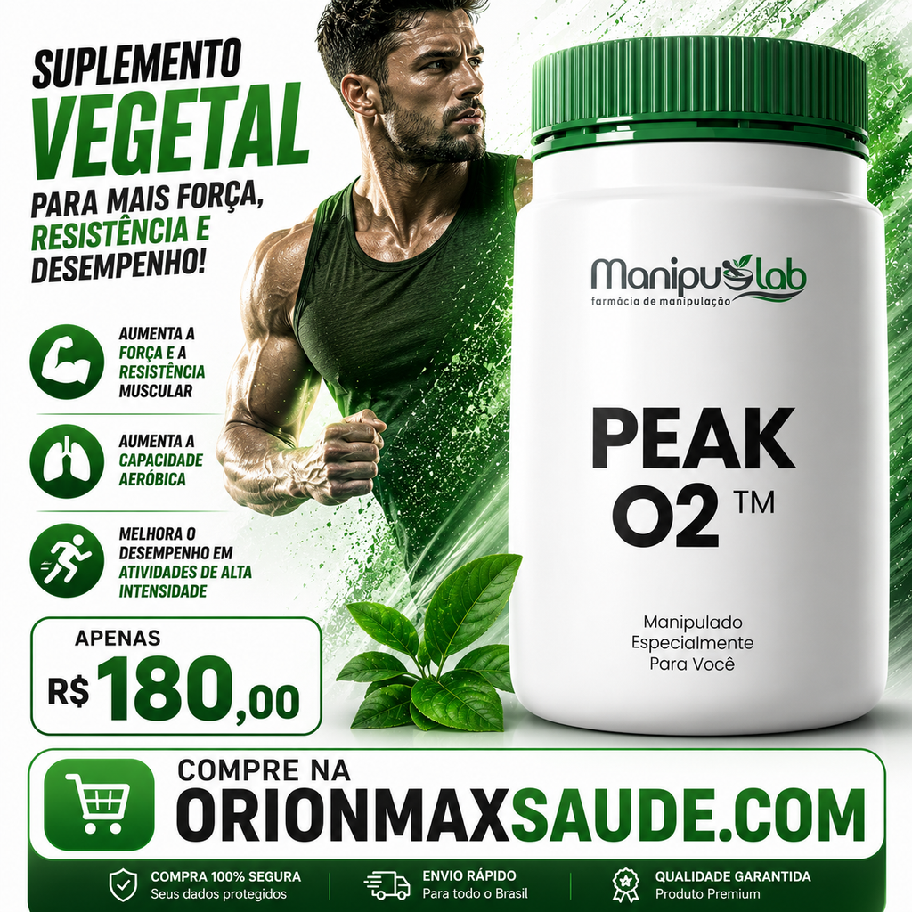 Peak O2™ 1g — Resistência, Força e Desempenho Esportivo | Manipulab