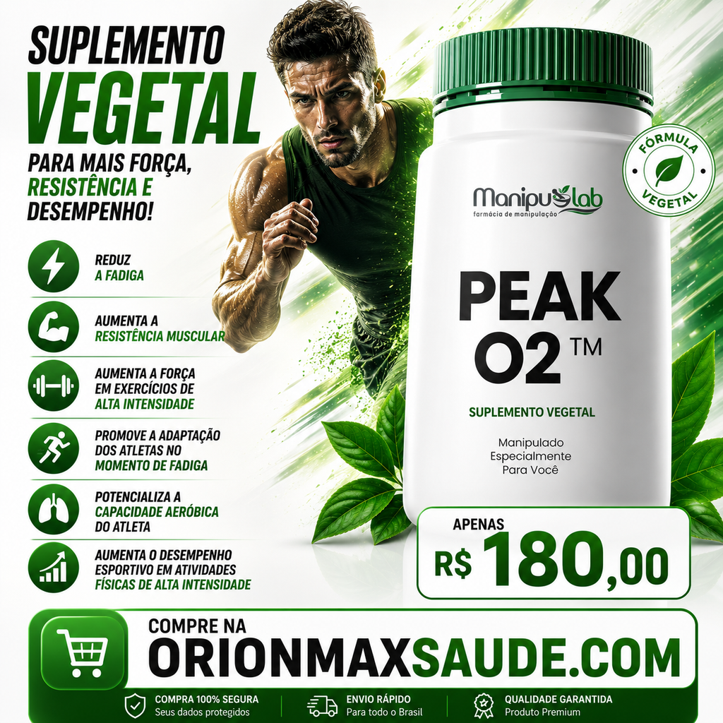 Peak O2™ 1g — Resistência, Força e Desempenho Esportivo | Manipulab