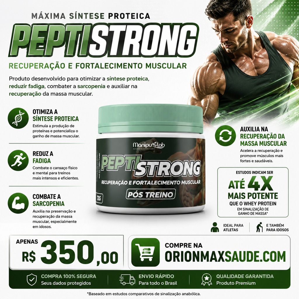 PeptiStrong — Recuperação e Fortalecimento Muscular | Manipulab