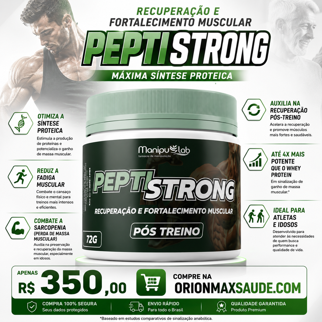 PeptiStrong — Recuperação e Fortalecimento Muscular | Manipulab