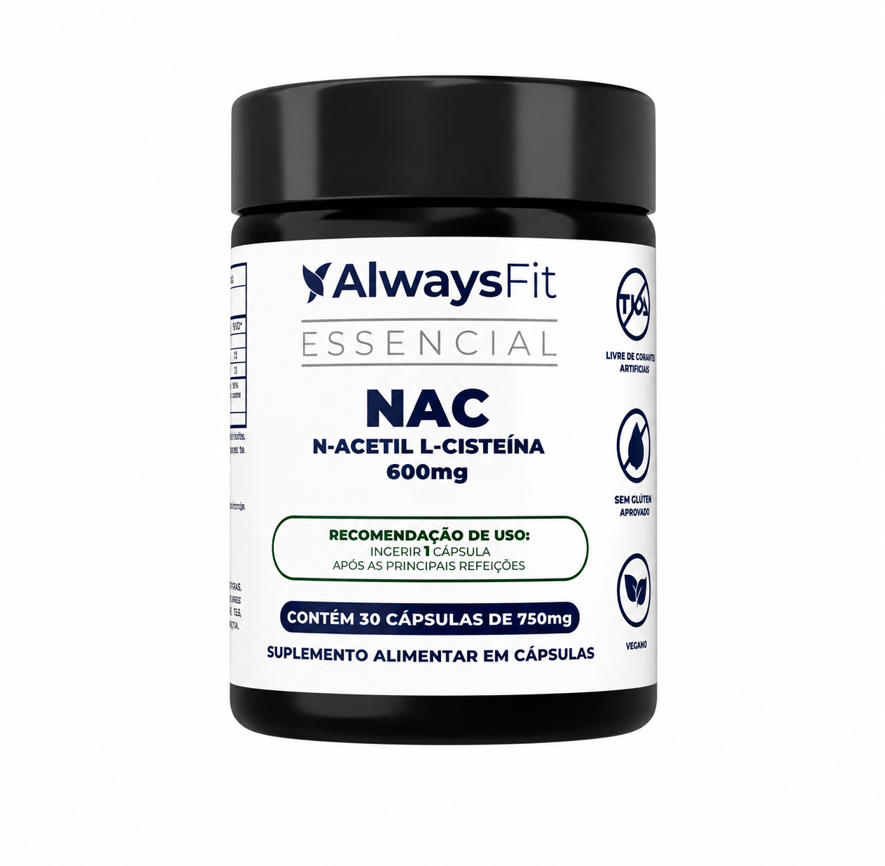 NAC N-Acetil L-Cisteína 600mg – AlwaysFit Essencial