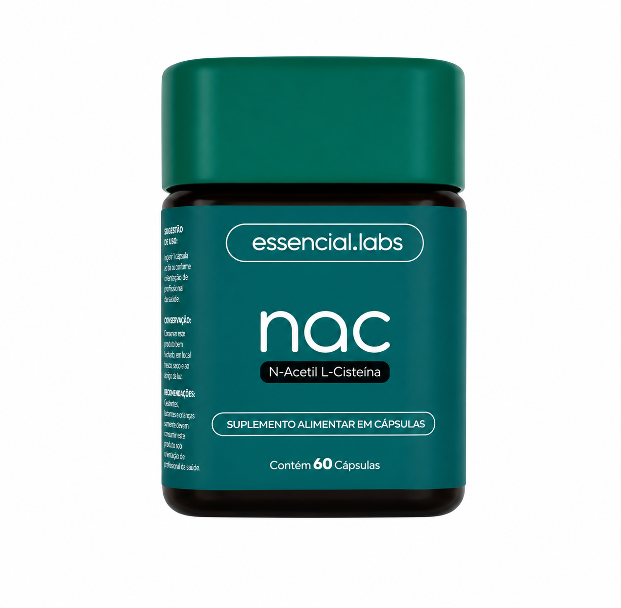 NAC N-Acetil L-Cisteína – essencial.labs 60 Cápsulas