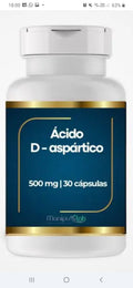 Ácido D-Aspártico 500mg — Testosterona, Massa Muscular e Libido | Manipulab