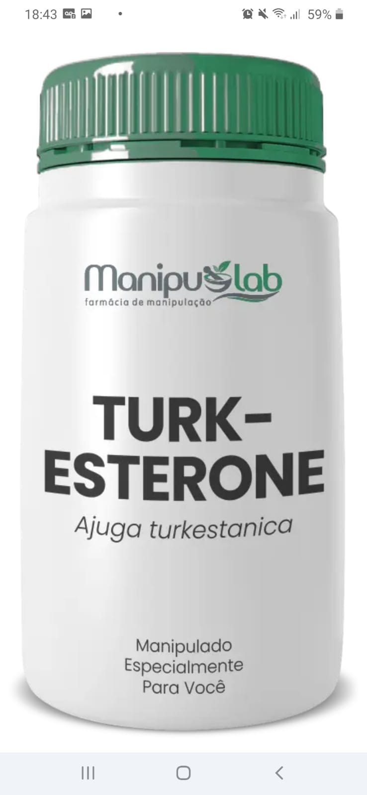Turkesterone 500mg — Massa Muscular, Imunidade e Saúde Cardiovascular | Manipulab