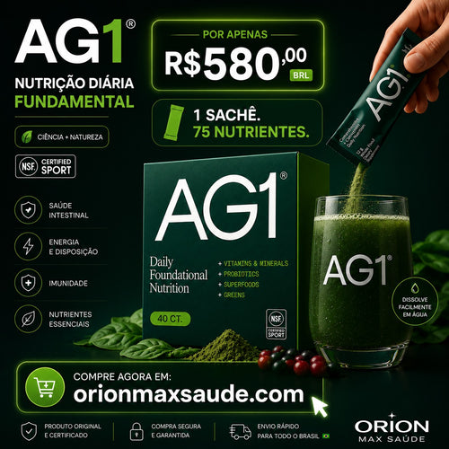 AG1 Nutrição Diária Fundamental — 40 Sachês