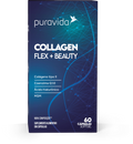 Collagen Flex + Beauty – Colágeno Tipo II + Ácido Hialurônico | Puravida 60 Cápsulas
